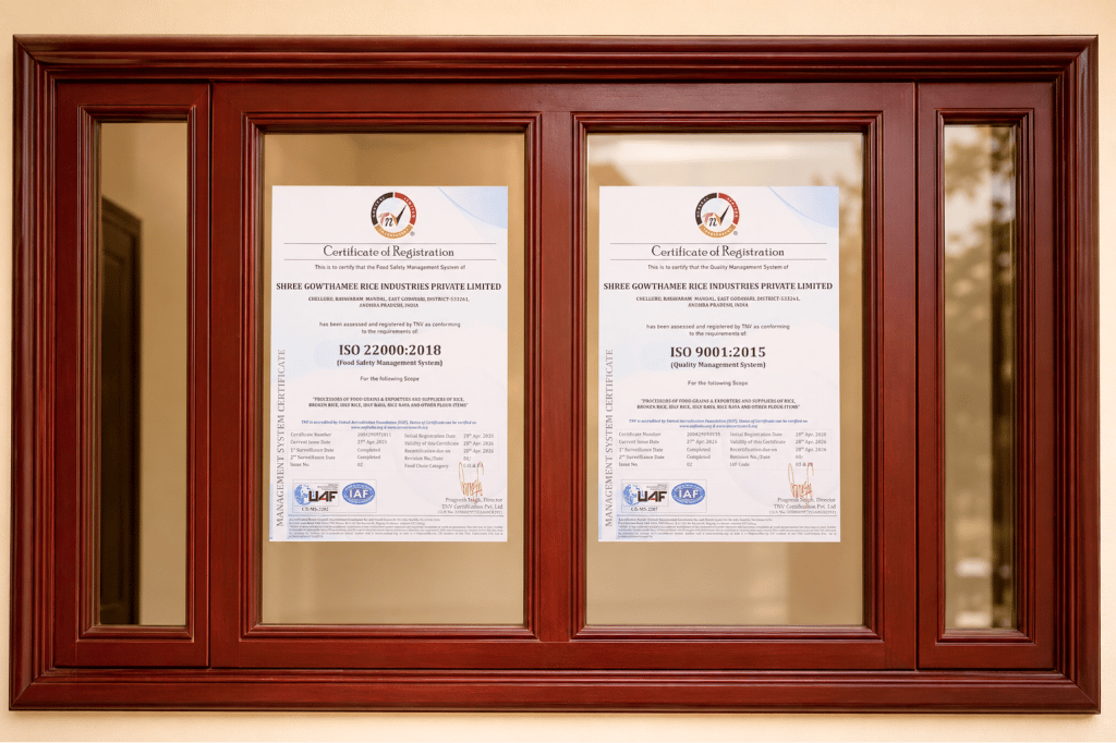 Gowthamee quality certificates