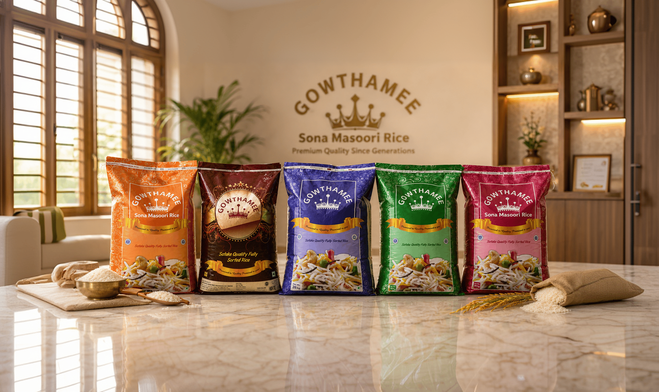 The Gowthamee rice product range